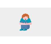 Graphic of child crying