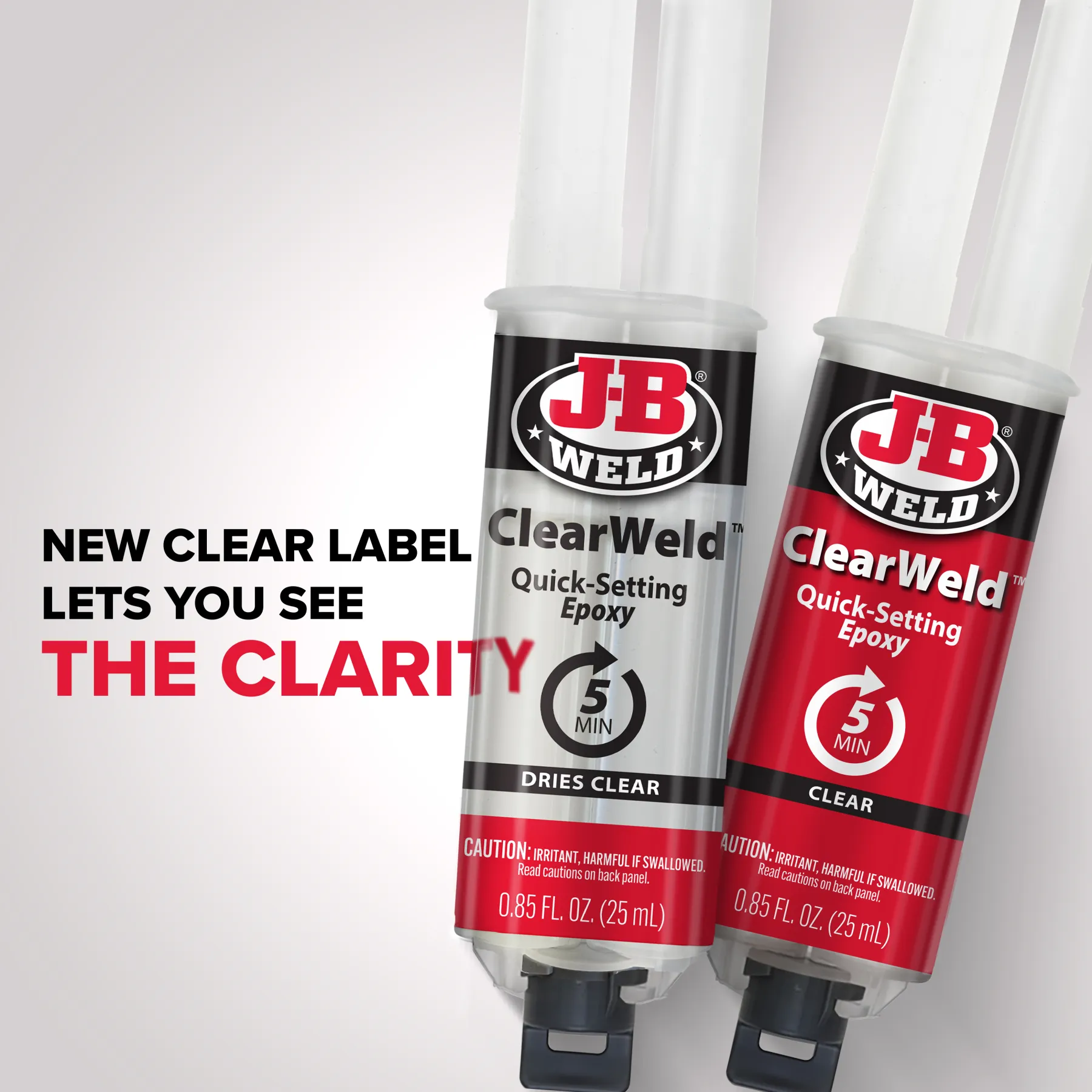 J-B Weld ClearWeld Epossidico Trasparente - 50114 - 1 Siringa - Presa Rapida 5 Minuti - 6