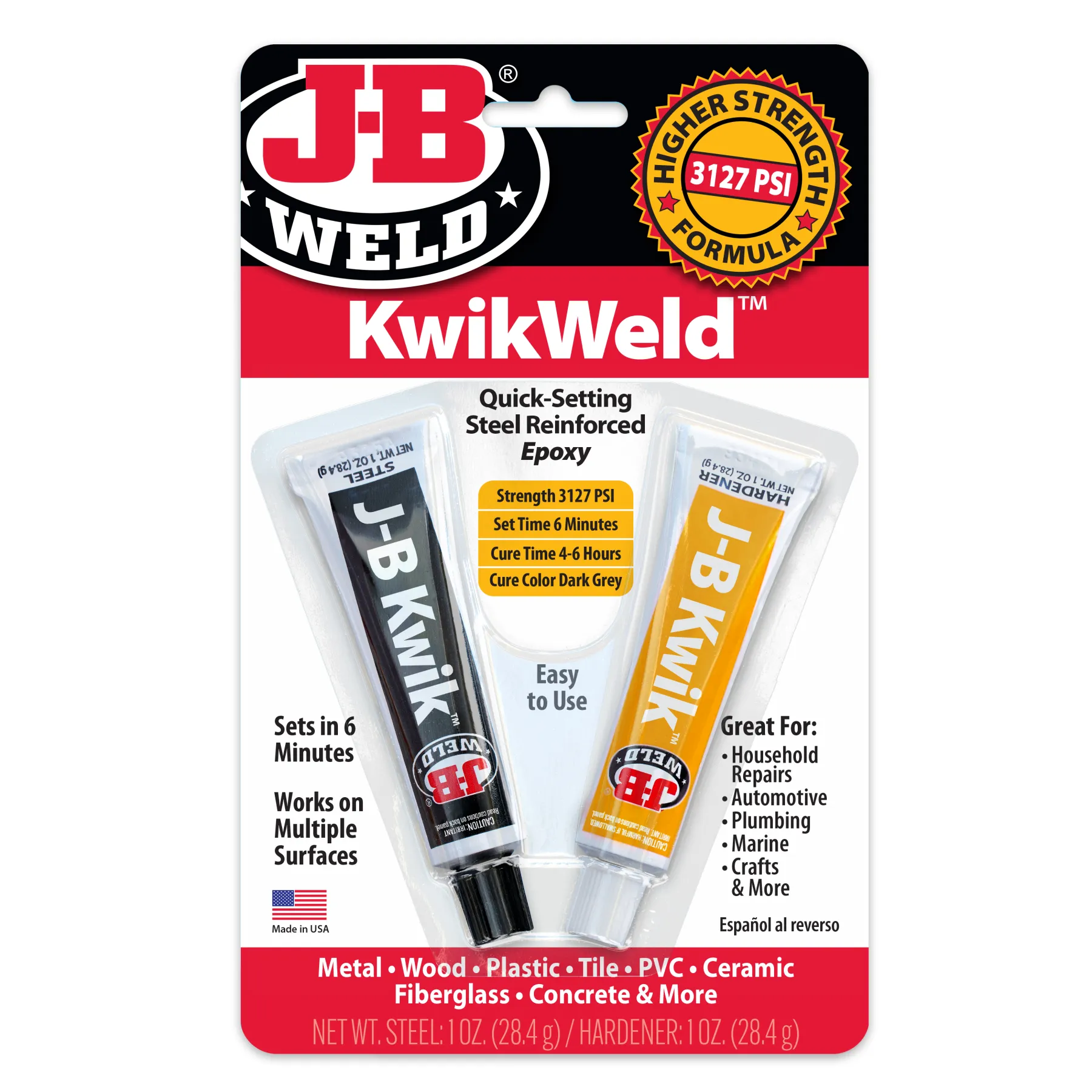 J B Weld Kwikweld Quick Setting Steel Reinforced Epoxy 25ml - KES 3800.00 J B Weld Kwikweld Quick Setting Steel Reinforced Epoxy 25ml - Construction product