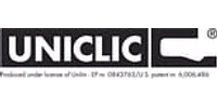 Uniclic logo with stylized hand clicking symbol representing easy installation system