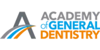 Logo of Academy of General Dentistry featuring stylized A with blue and orange swooshes.