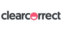 ClearCorrect logo with stylized black text and a pink circle replacing the letter o