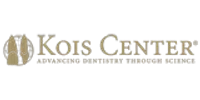 Logo of Kois Center specializing in advanced esthetic dentistry, featuring elegant gold text and a circular icon.
