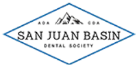 San Juan Basin Metal Supply logo with mountain graphic inside a blue diamond outline