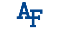 Blue stylized letters A and F overlapping on a black background