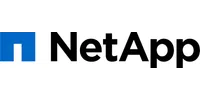 NetApp logo with bold black text and a blue square icon featuring a white negative space shape.