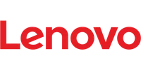 Lenovo logo in bold red letters on a transparent background