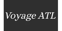 Voyage ATL logo with white serif text on a dark gray background.
