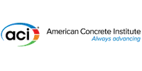 American Concrete Institute logo with tagline Always advancing in black, blue, red, green colors