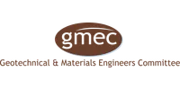 Geotechnical & Materials Engineers Committee logo with brown oval and lowercase initials gmec