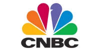 CNBC logo featuring a colorful peacock with six feathers in red, orange, yellow, green, blue, and purple.