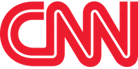 Red CNN logo with interconnected letters on a transparent background