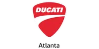 Ducati logo in red and white with the word Atlanta below indicating location or dealership.