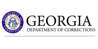 Seal of Georgia Department of Corrections with state emblem and text logo on black background