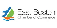 East Boston Chamber of Commerce logo with blue, green, orange, and black design elements.