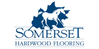 Somerset Hardwood Flooring logo featuring stylized wood pieces above company name in blue.