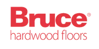 Bruce hardwood floors logo in red text on transparent background