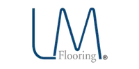 LM Flooring logo with stylized blue letters LM and word Flooring in gray.
