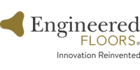 Engineered Floors logo with a gold emblem and tagline Innovation Reinvented on a transparent background