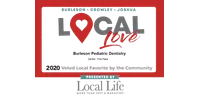 Local Love award graphic for Burleson Pediatric Dentistry voted 2020 local favorite presented by Local Life magazine.