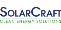 SolarCraft logo with blue text and green tagline Clean Energy Solutions underlined in green.