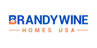 Blue and orange Brandywine Homes USA logo with a house icon integrated in the letter B.