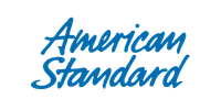 American Standard logo in blue cursive font on a transparent background.