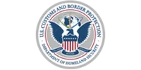 U.S. Customs and Border Protection emblem featuring an eagle and globe design.