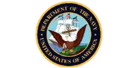 Official seal of the United States Navy featuring an eagle and a sailing ship.