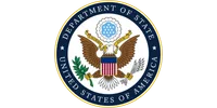Seal of the United States Department of State featuring an eagle with shield, olive branch, arrows, and banner.