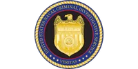 Seal of the United States Naval Criminal Investigative Service with gold eagle and badge on blue background