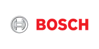Bosch logo featuring a sleek design with red text and a circular emblem.
