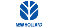 New Holland logo with blue stylized leaf design on transparent background