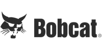 Bobcat logo featuring a stylized bobcat face in black beside bold black text spelling Bobcat