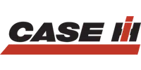 Case IH logo with black letters and red stripes on a red underline