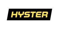 Yellow HYSTER logo on a black background, representing the industrial equipment brand.