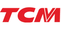 Red bold letters TCM logo with a white background