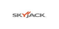 Skyjack logo with gray letters and two red check marks above the Y on a white background
