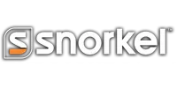 Snorkel logo with stylized orange and white S icon on black background representing the brand