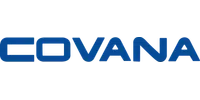 Blue Covana logo with bold uppercase letters on a transparent background