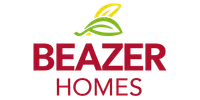 Beazer Homes logo with red text and green and yellow leaf design above the company name