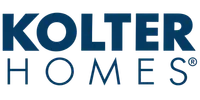 Kolter Homes logo with bold blue letters on transparent background representing real estate company.