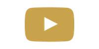 Golden YouTube play button icon with rounded rectangle shape representing video streaming platform
