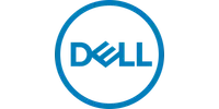 Blue Dell logo with stylized tilted E inside a blue circle on a transparent background
