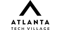 Atlanta Tech Village logo featuring a black stylized triangle above bold black text on white background