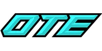 Bright blue stylized text logo with letters DTE in a bold, futuristic font on a black background.