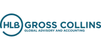 HLB Gross Collins logo with circular HLB emblem and global advisory and accounting tagline in blue
