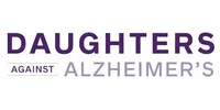 Daughters Against Alzheimer's logo with bold purple text on white background