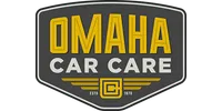 Omaha Car Care logo with bold yellow and white text on a dark shield background, established 1970.