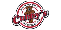 Cubby's logo featuring a friendly bear with text The Beary Best in Convenience in red and black.